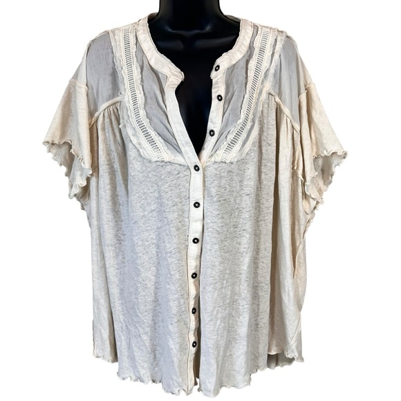 Free People We The Free Sofia Henley in Ivory - Picture 1 of 10